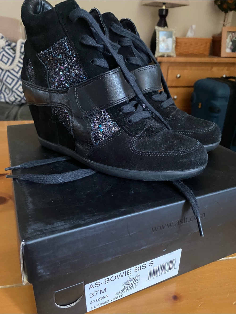 Ash Bowie glitter platform sneaker